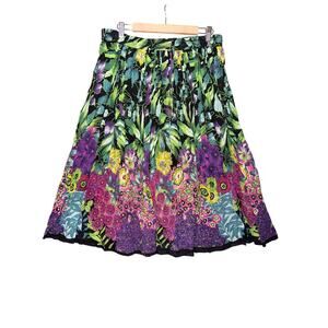 Vintage 90s take two multicolor peasant skirt 100% cotton petite large boho